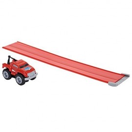  Max Tow Truck  Mini Haulers veiscolo rosso trascina fino 25 volte il suo peso include la pista