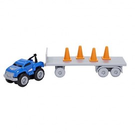  Max Tow Truck  Mini Haulers veiscolo macchina BLU CON BIRILLI E RIMORCHIO  trascina fino 25 volte il suo peso include la pista