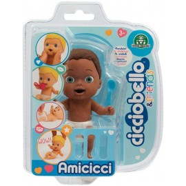 Cicciobello Amicicci, Cicciojean Tenero Bebè Afro, Mini Personaggio Morbidoso con Accessorio, Giochi Preziosi CC002900 