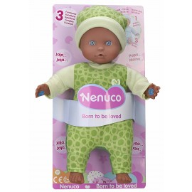 Nenuco - Nuovo Modello Bambolotto 3 Funzioni con pigiama colore verde (Famosa 700013382)