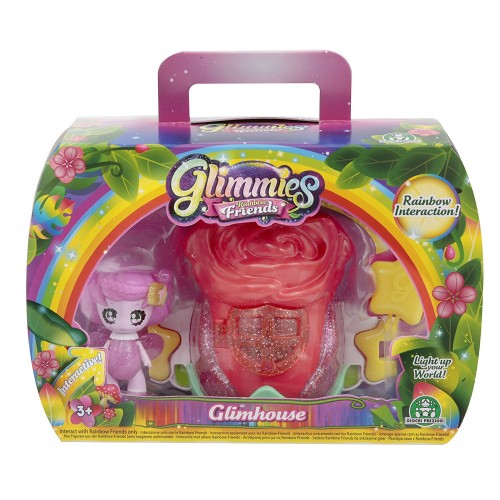  Giochi Preziosi - Glimmies Rainbow Friends Glimhouse, Rosa con Glimmies, Beelenia 