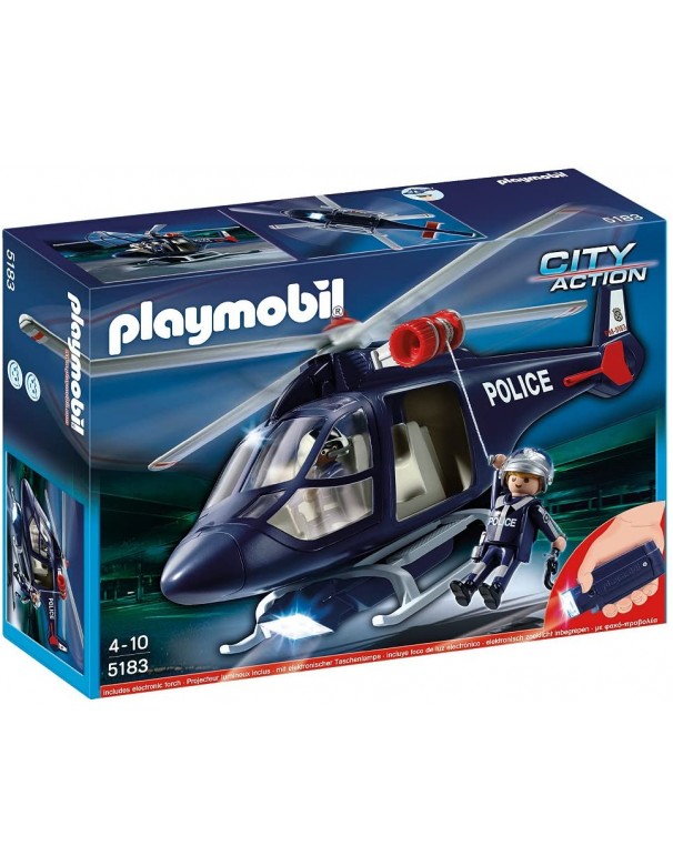 Playmobil 5183 - Polizia  City Action Elicottero con Luce 