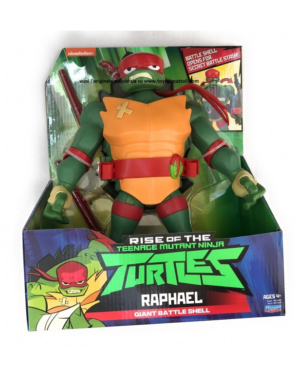Turtles Giant Battle Shell Raphael 81450 81455 - Tartaruga Ninja Raffaello Gigante 30 cm con guscio segreto x armi